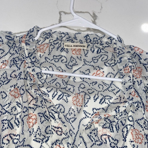 Ulla Johnson silk ruffled blouse - Picture 6 of 8